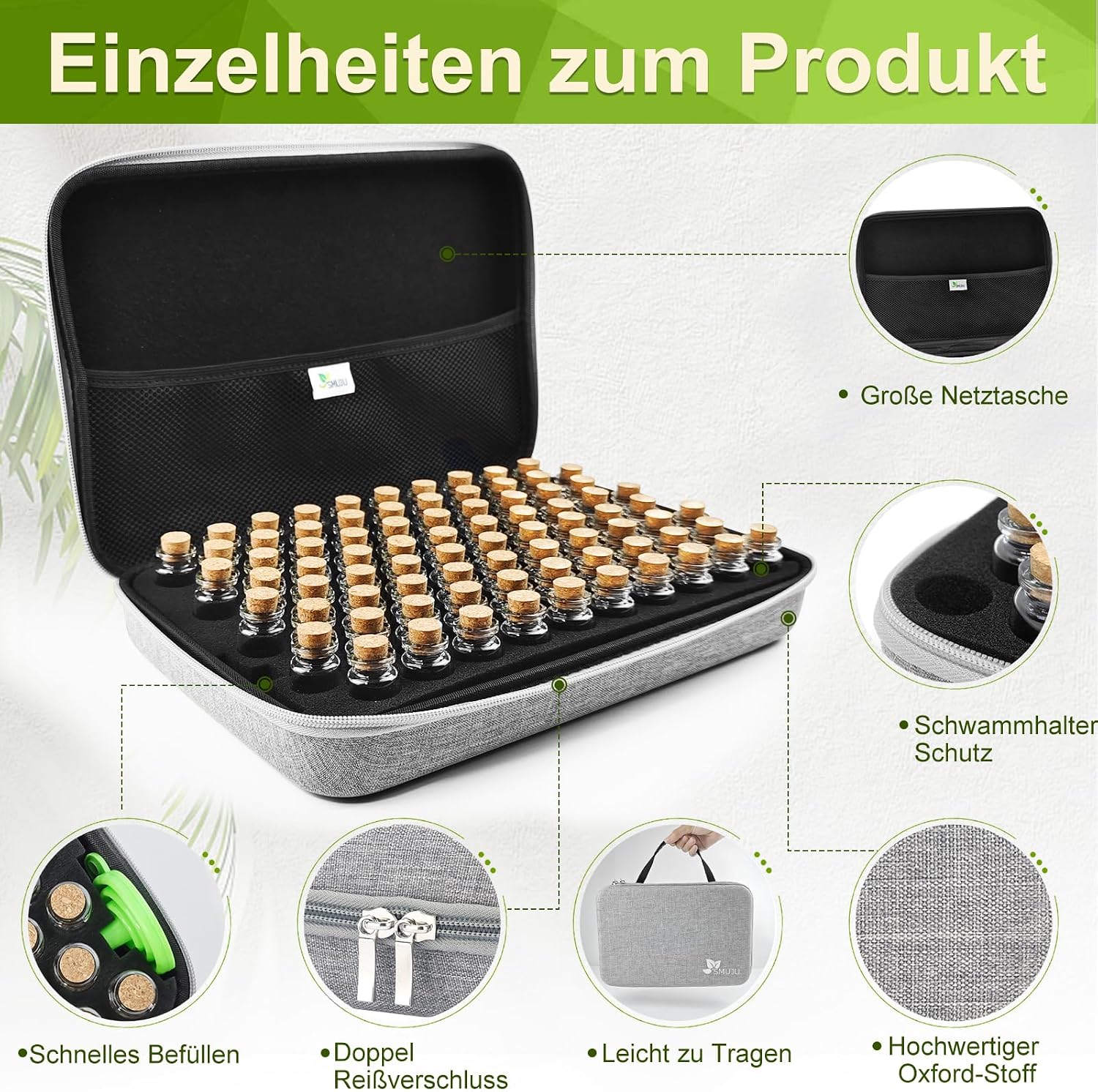 Saatgut Aufbewahrungsbox 40 Faecher mit Etiketten und Trichter, Seed Organizer