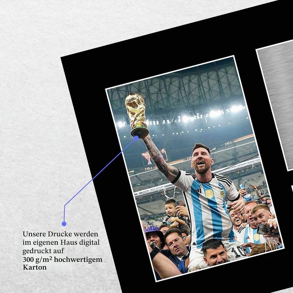 Lionel Messi A4 Poster ungerahmt signiert gedrucktes Autogramm Bild