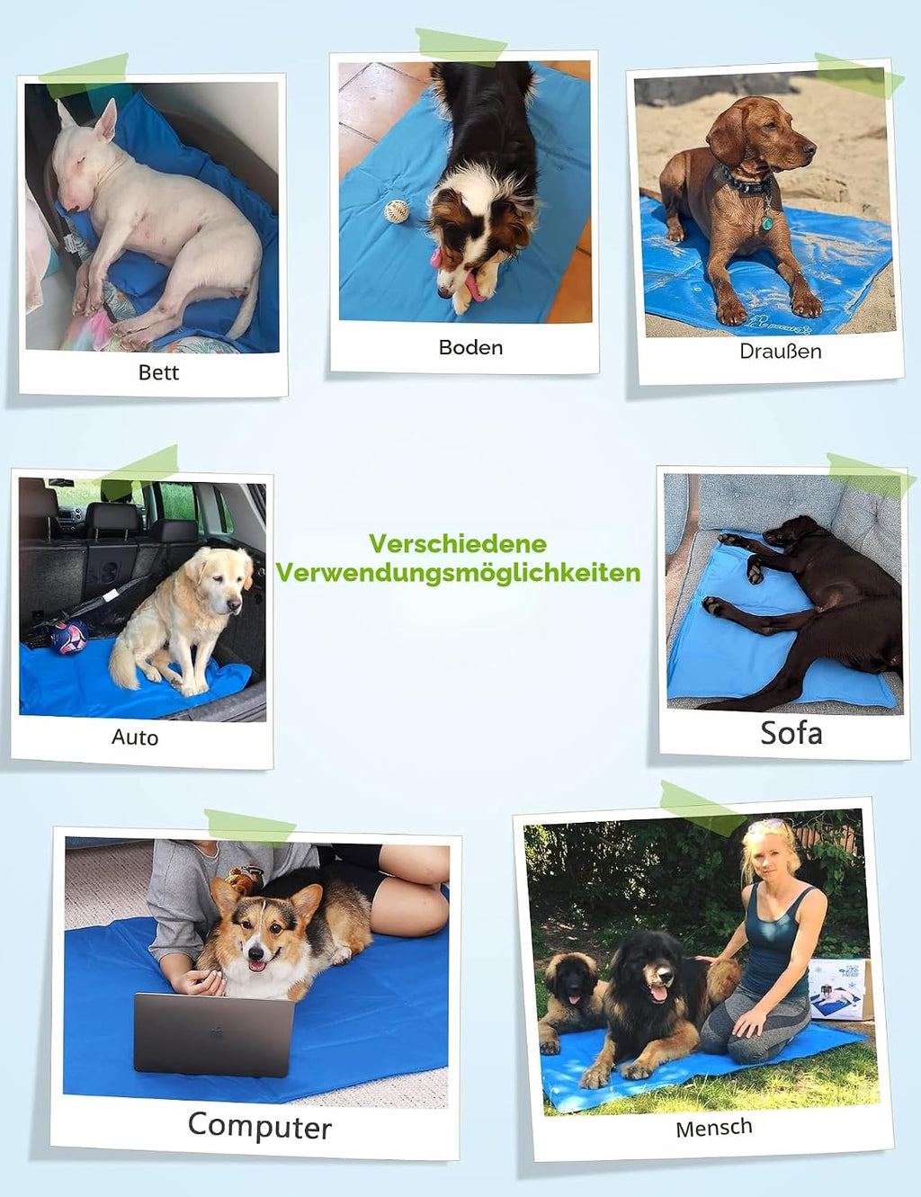 pecute Kühlmatte für Hunde 1cm×140cm Oxfordstoff PVC 0,4mm kühlt