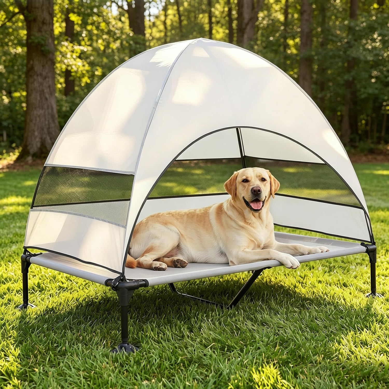 Snagle Paw Hundeliege mit Dach erhoehtes Design wasserdicht fuer grosse Hunde