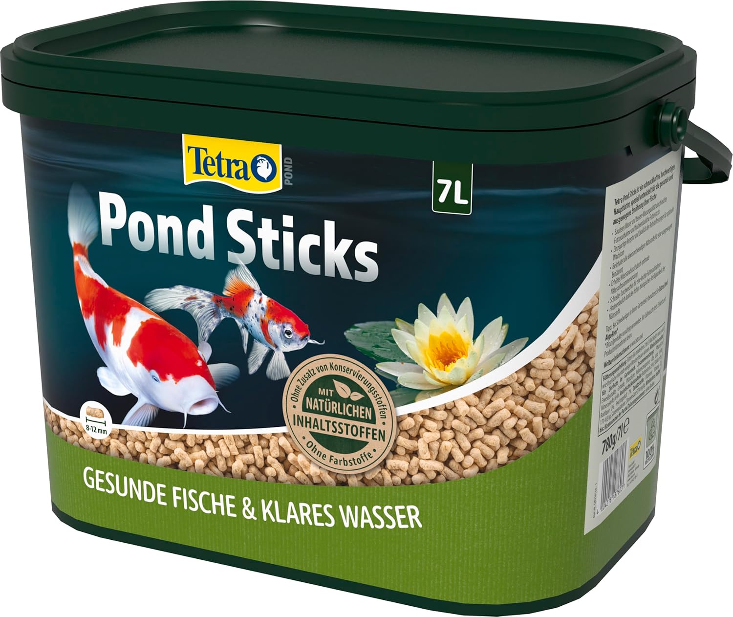 Tetra Pond Sticks Teichfutter Eimer fuer alle Teichfische - gesundes Wachstum