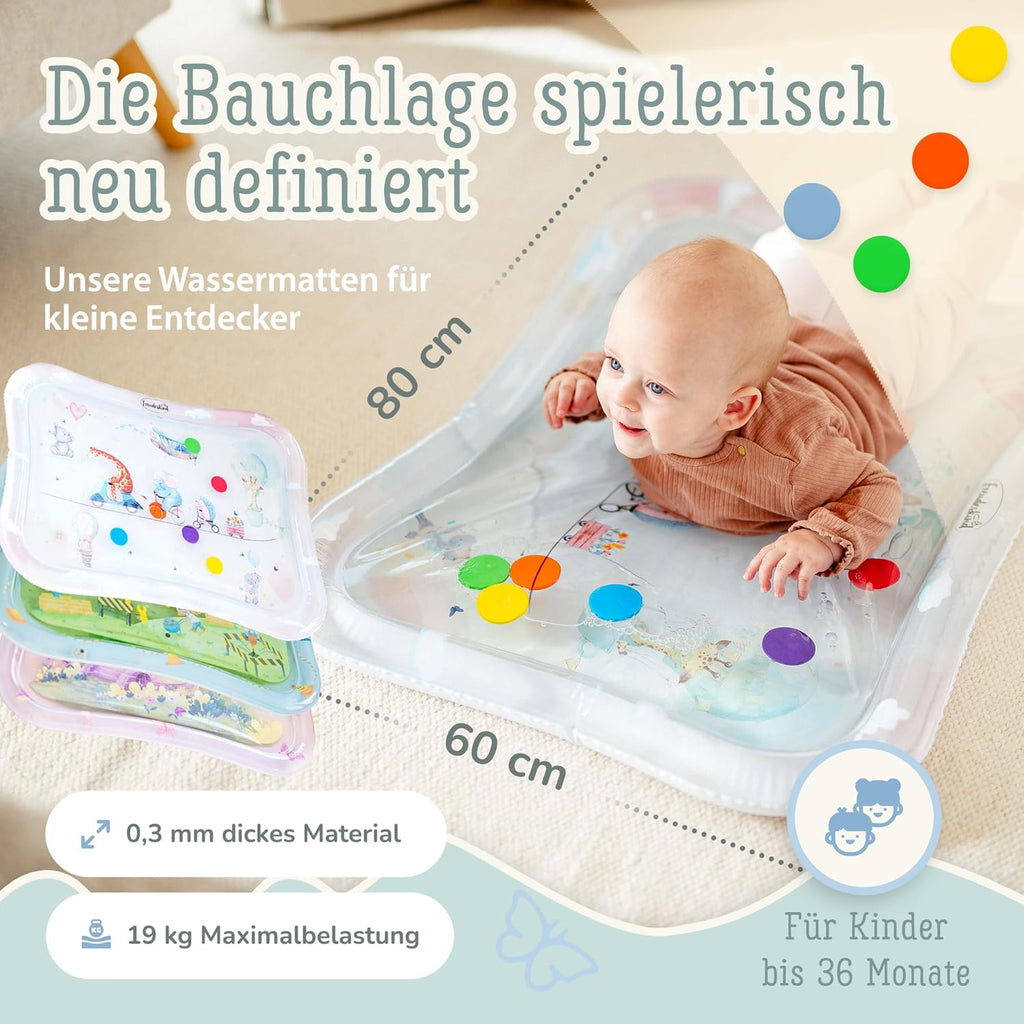 Freudeskind TummyTime XXL Wassermatte Baby Wasserspielmatte BPA-frei phthalatfre