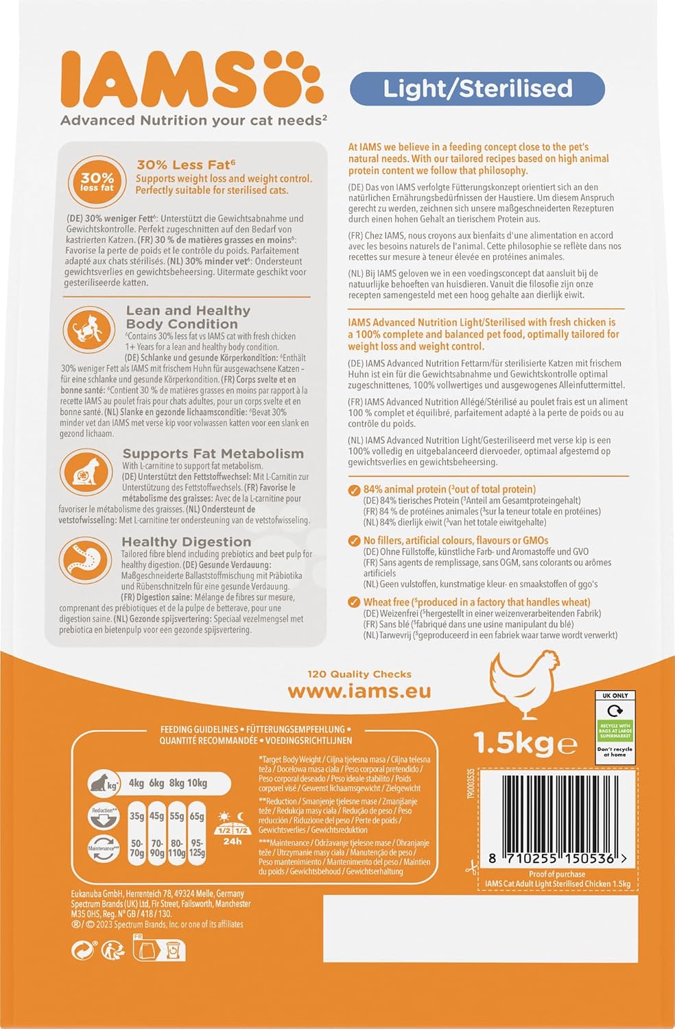 IAMS Sterilised Katzenfutter Huhn Trockenfutter ab 1 Jahr