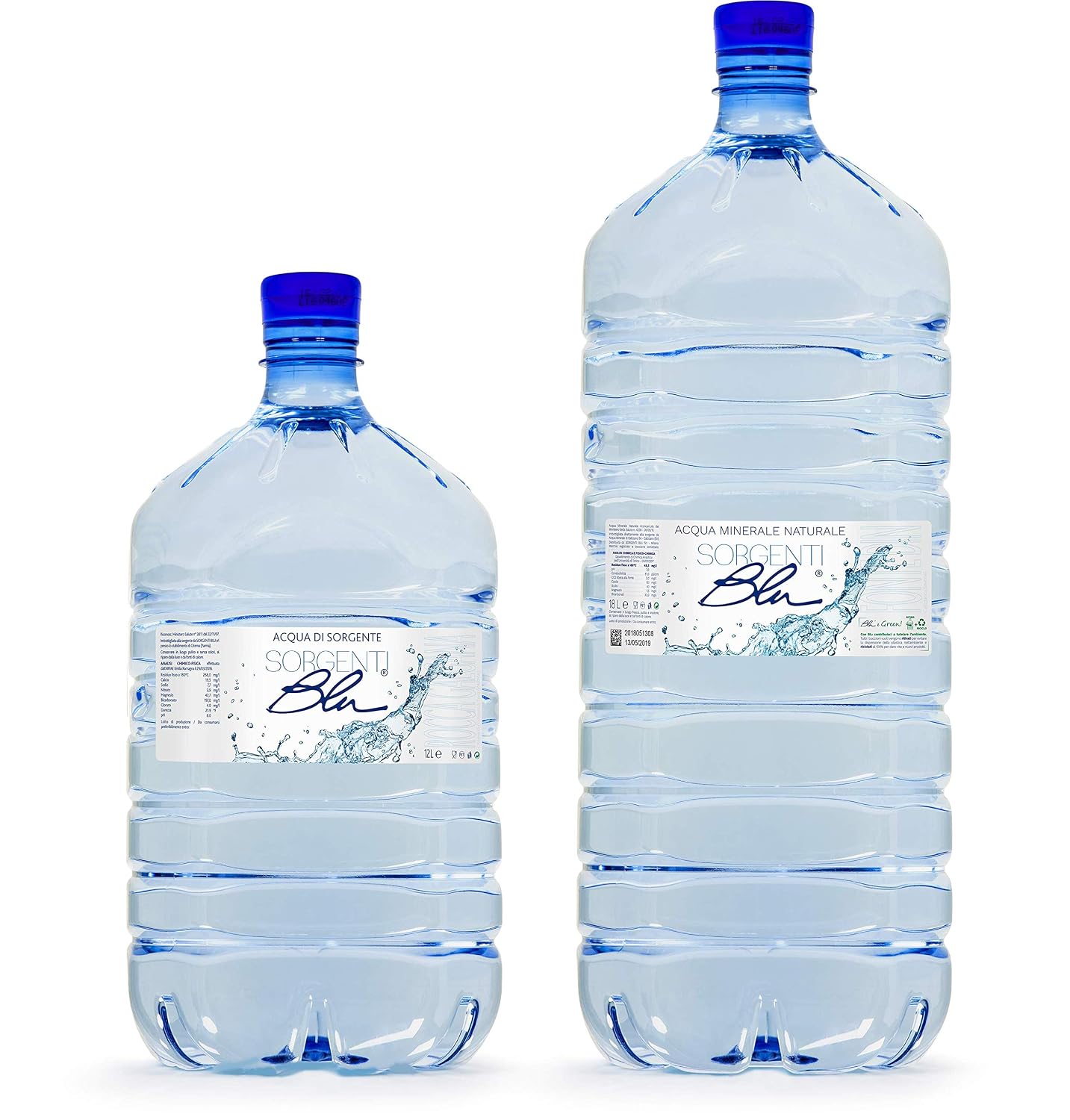 Sorgenti Blu Berg Fruehling Wasser 2 x 12 L Glasflasche