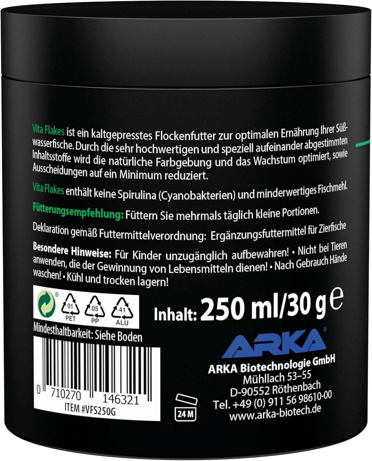 ARKA Vita Flakes Flockenfutter Zierfische kaltgepresst Farbenpracht