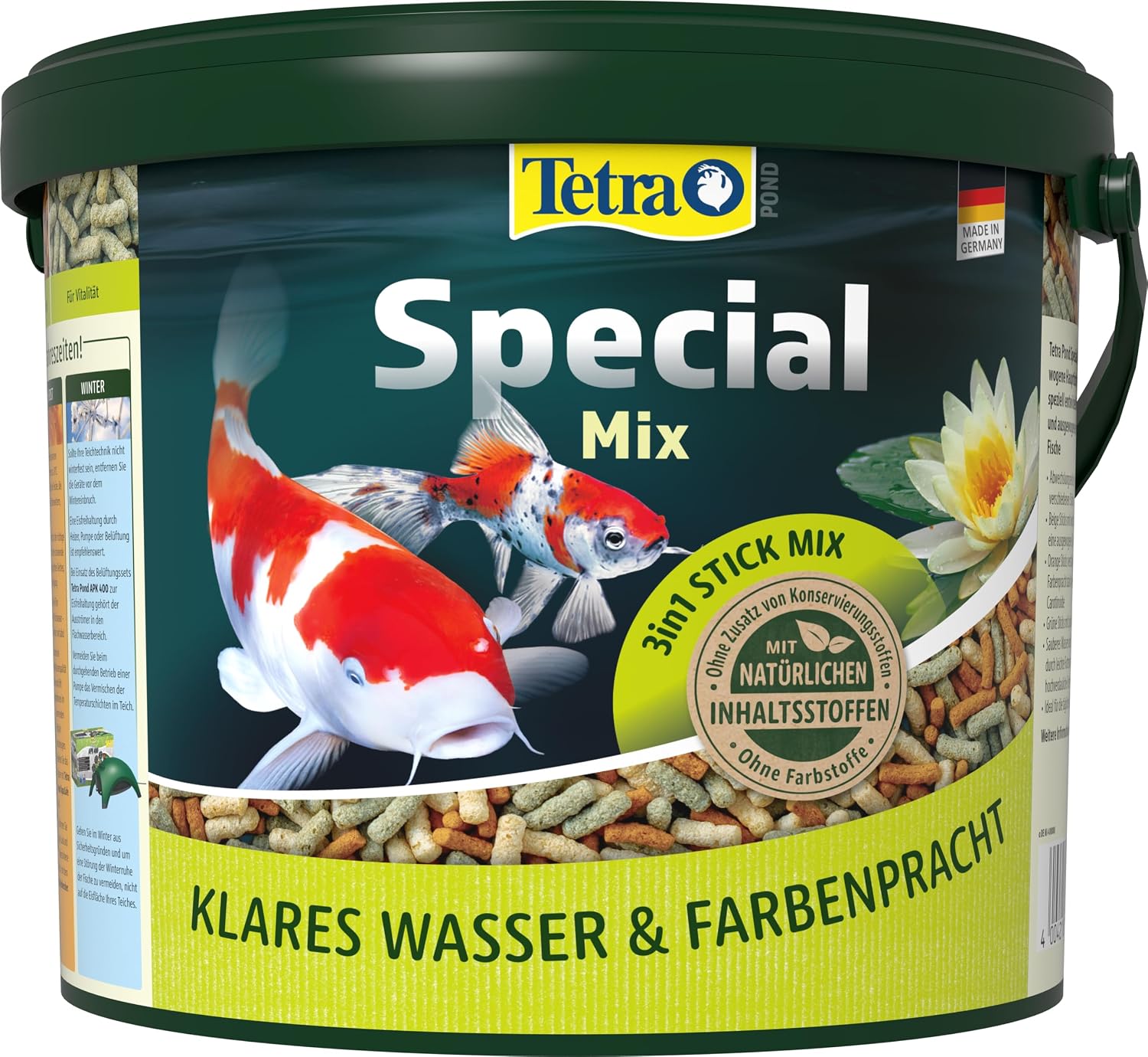 Tetra Pond Special Mix Fischfutter Sticks 5 L Eimer für Teichfische gesundes Wac