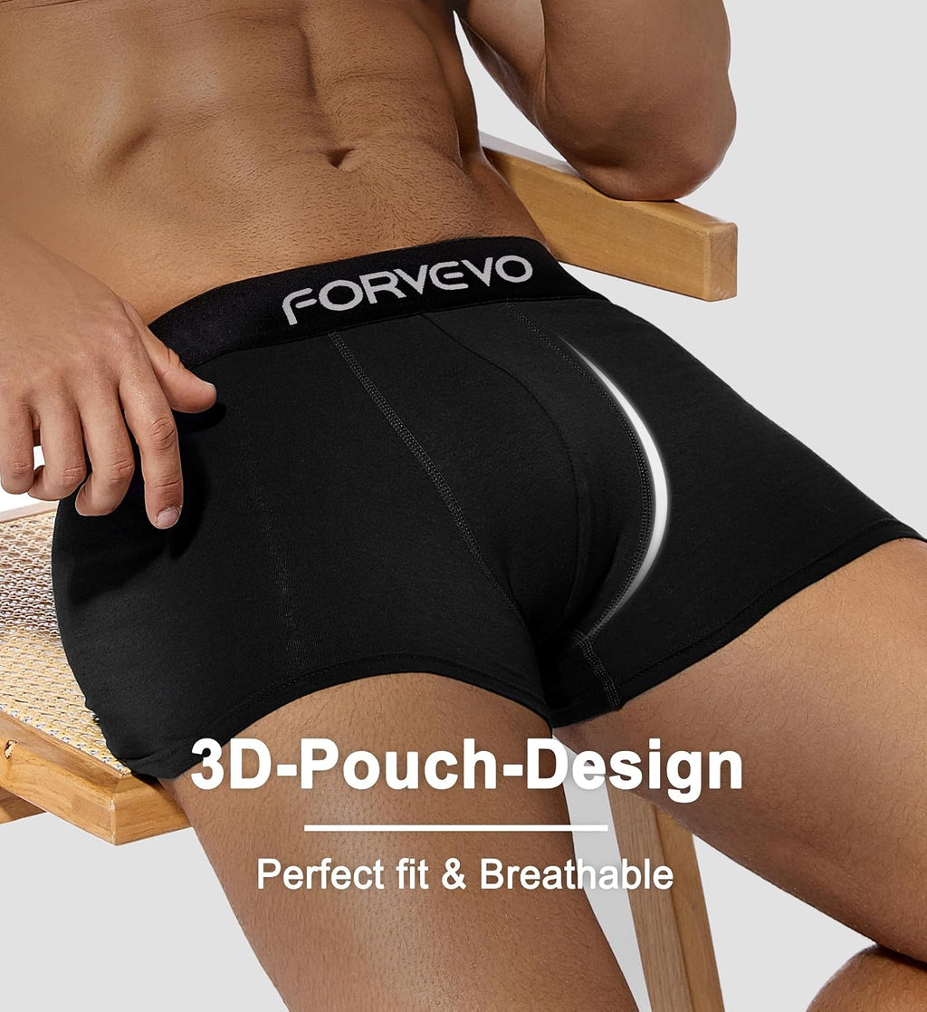 FORVEVO Boxershorts Herren 12er Pack Baumwolle atmungsaktiv S-4XL
