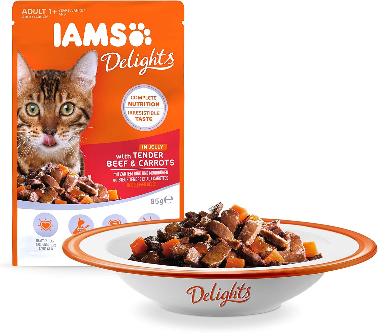 IAMS Delights Land Collection Katzenfutter Nass 12x85g Verschiedene Fleis