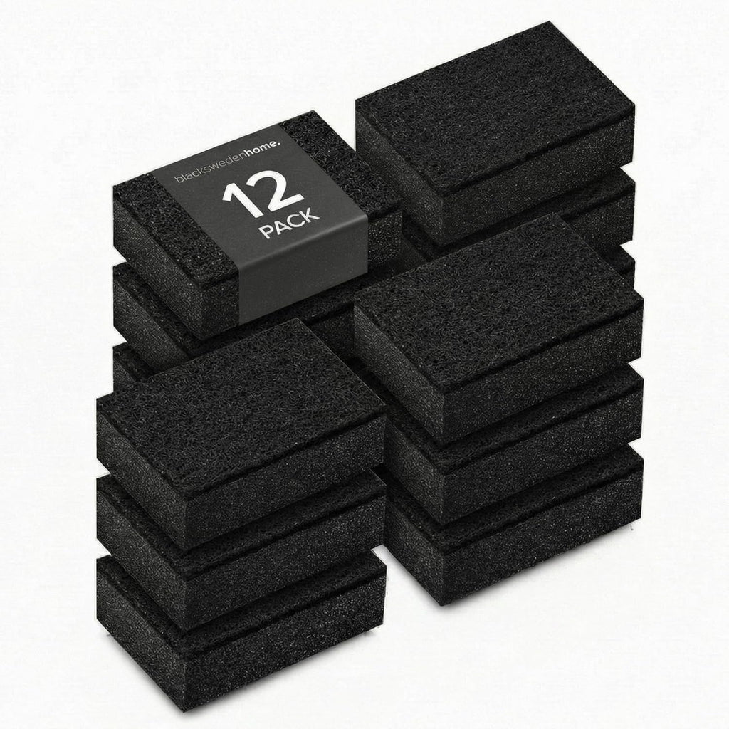 12er Set Kuechenschwamm Schwarz Spuelschwamm Geschirrschwamm