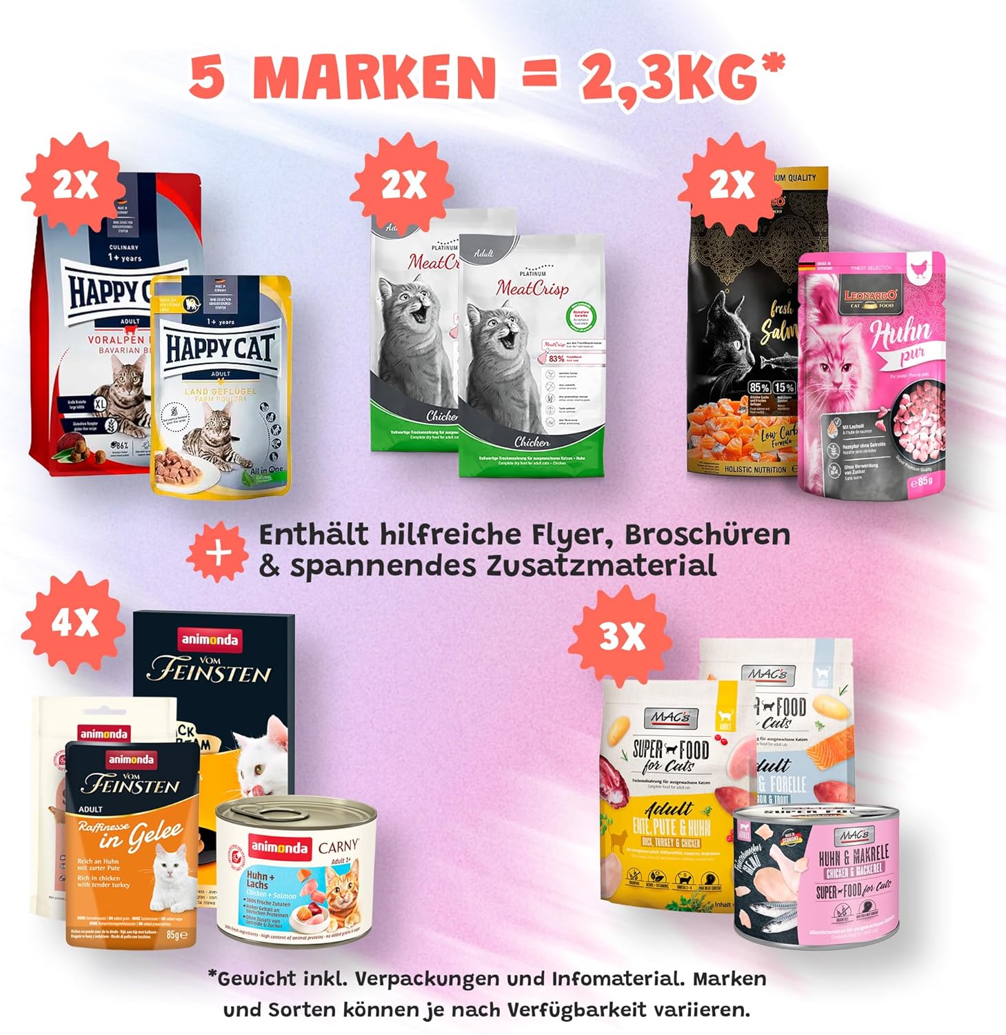 Katzenfutter Probierpaket Senior Nass und Trockenfutter fuer aeltere Katzen