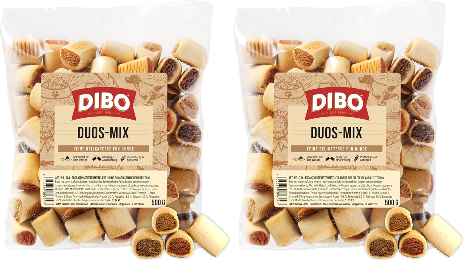 Snackie-Mix - Beutel, Backwaren als gesunde, natürliche Ernährung für Hunde
