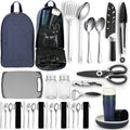 Homquen Camping-Geschirrset Camping-Kochutensilien fuer Wohnmobil Outdoor