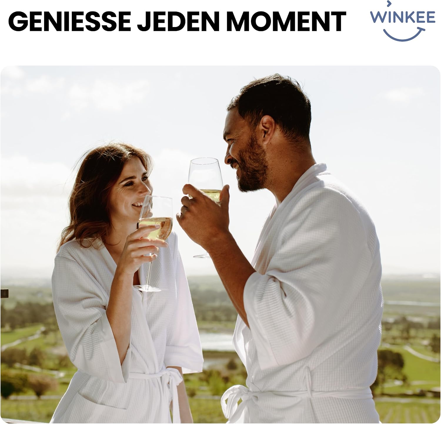Winkee 2er Set Weinglaeser To Go BPA-frei Camping Glas Ersatz