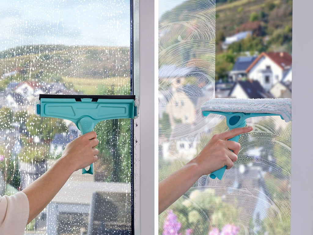 Leifheit Fensterwischer 4in1 Click System Fensterabzieher Glasreiniger