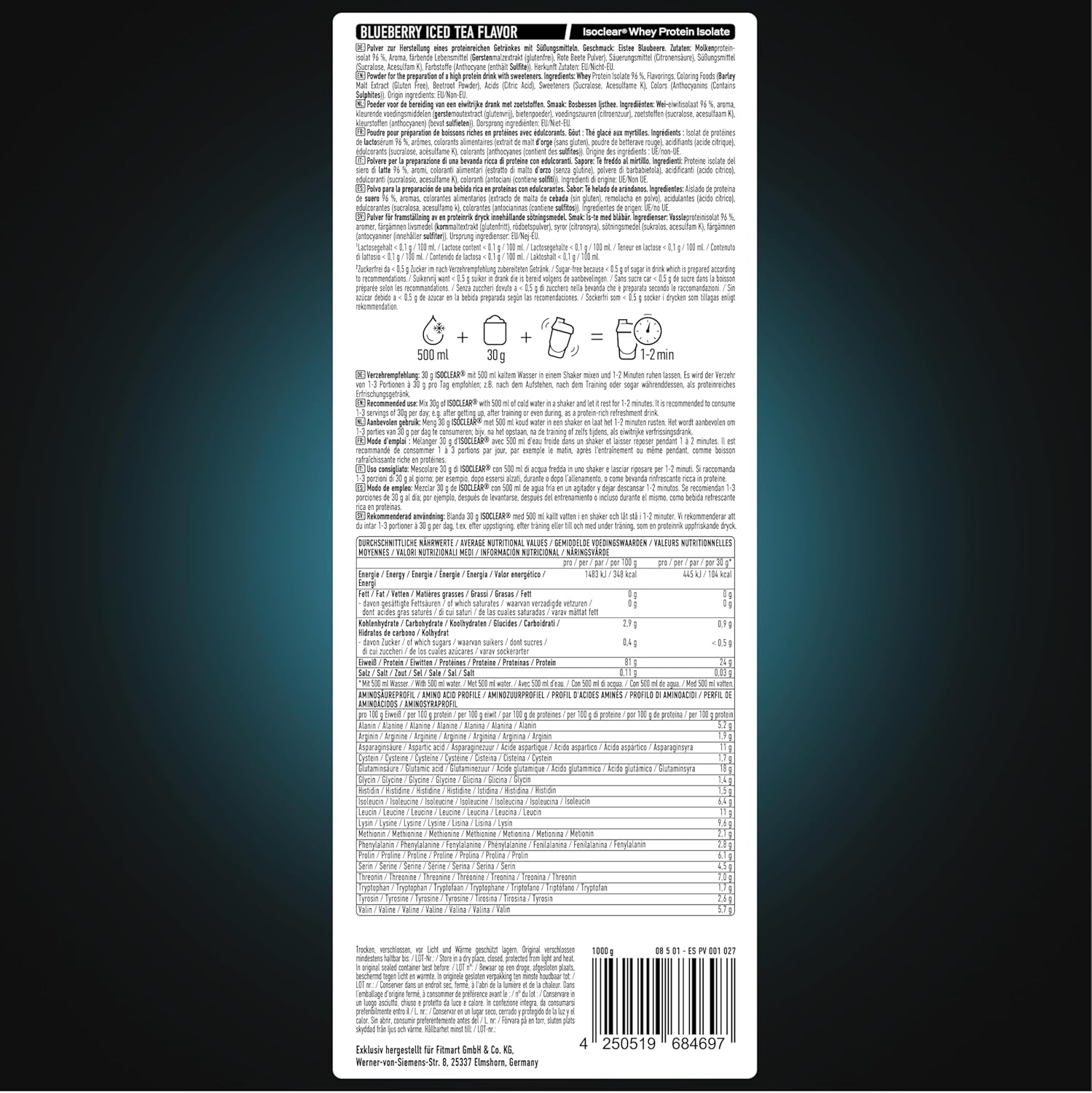 ESN Isoclear Whey Isolate Peach Iced Tea, verschiedene Sorten