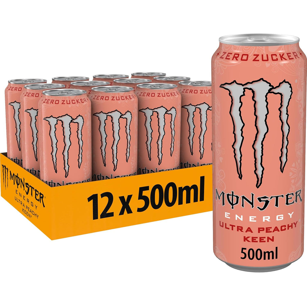 Monster Energy Ultra Peachy Keen 12 x 500 ml Pfirsich Energy Drink zuckerfrei