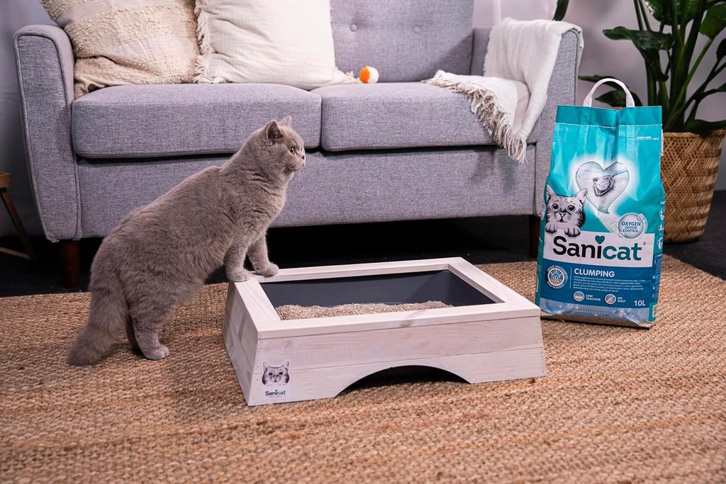 Sanicat Klumpstreu 10 L mit Marseille Duft Geruchsstop Katzenstreu