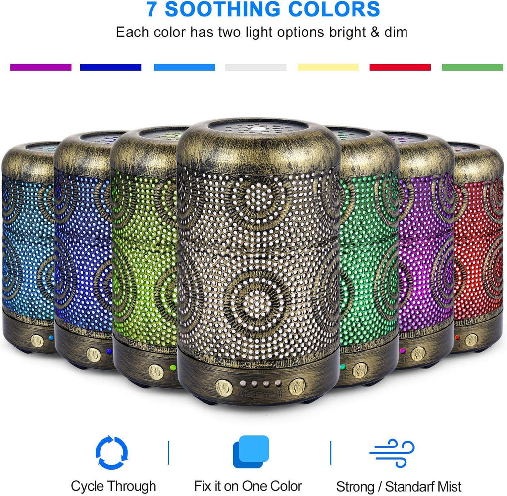 SALKING Aroma Diffuser Metall Duftdiffusor LED Gold