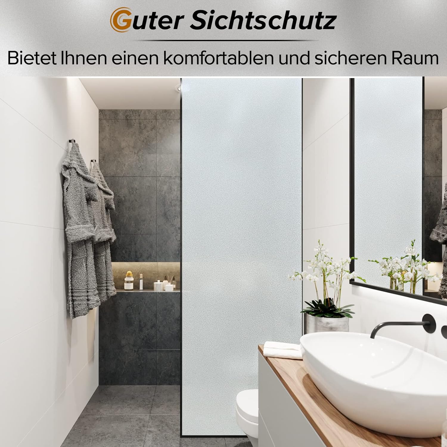 rabbitgoo Sonnenschutzfolie Silber 90x200 cm Fensterfolie Hitzeschutz 120cm-1000