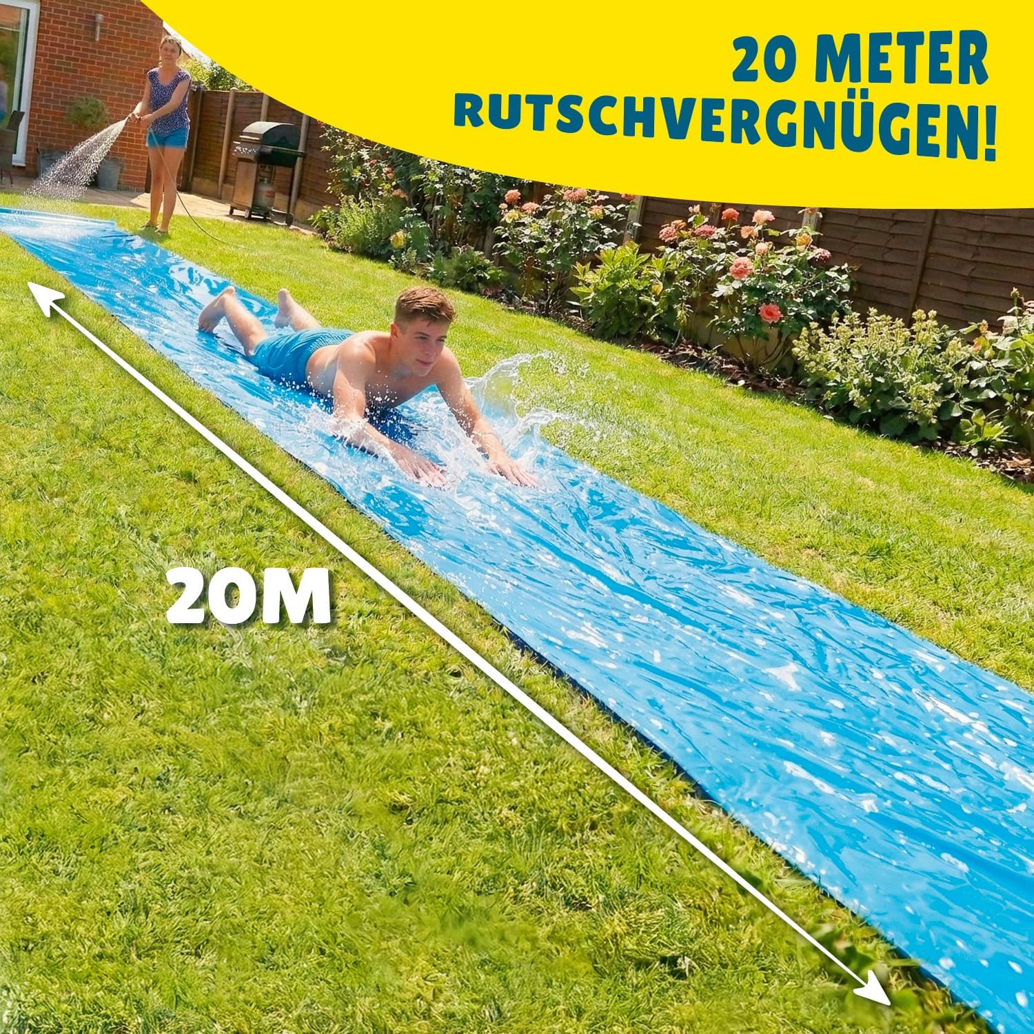 Cup Ventri 10 m Slip and Slide Wasserrutsche Bauchwegplane Wasserspiel