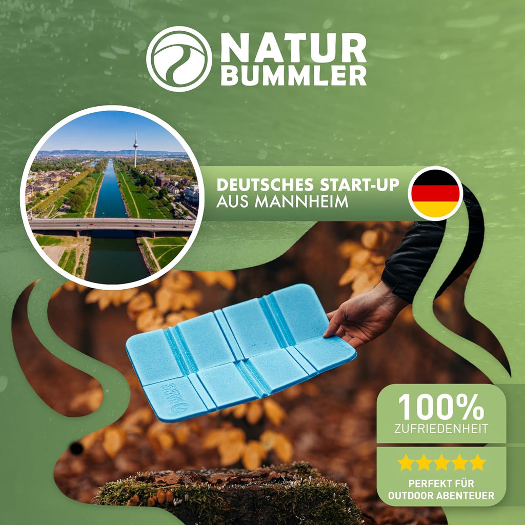 NATURBUMMLER faltbares Sitzkissen 1cm wasserdicht ultraleicht 2er Set