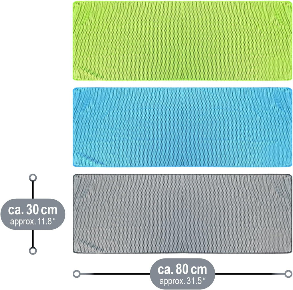com-four® 3X Kuehlhandtuch - Cooling Towel Kuehltuch - kuehlendes Tuch bei Hitze, M