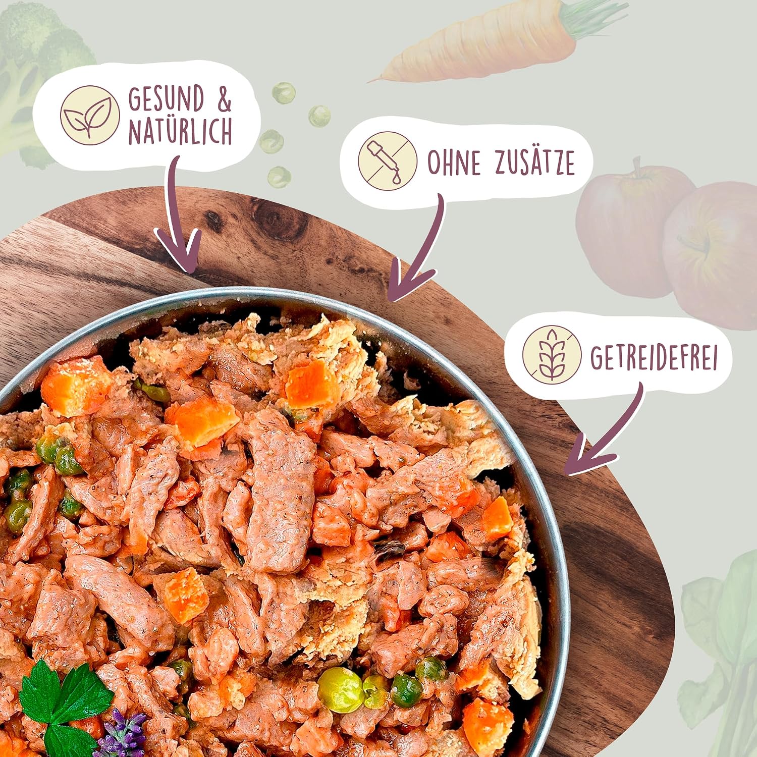 Fidelis Hundefutter nass Lachs & Suesskartoffel 6x400g Glas verschiedene Sorten