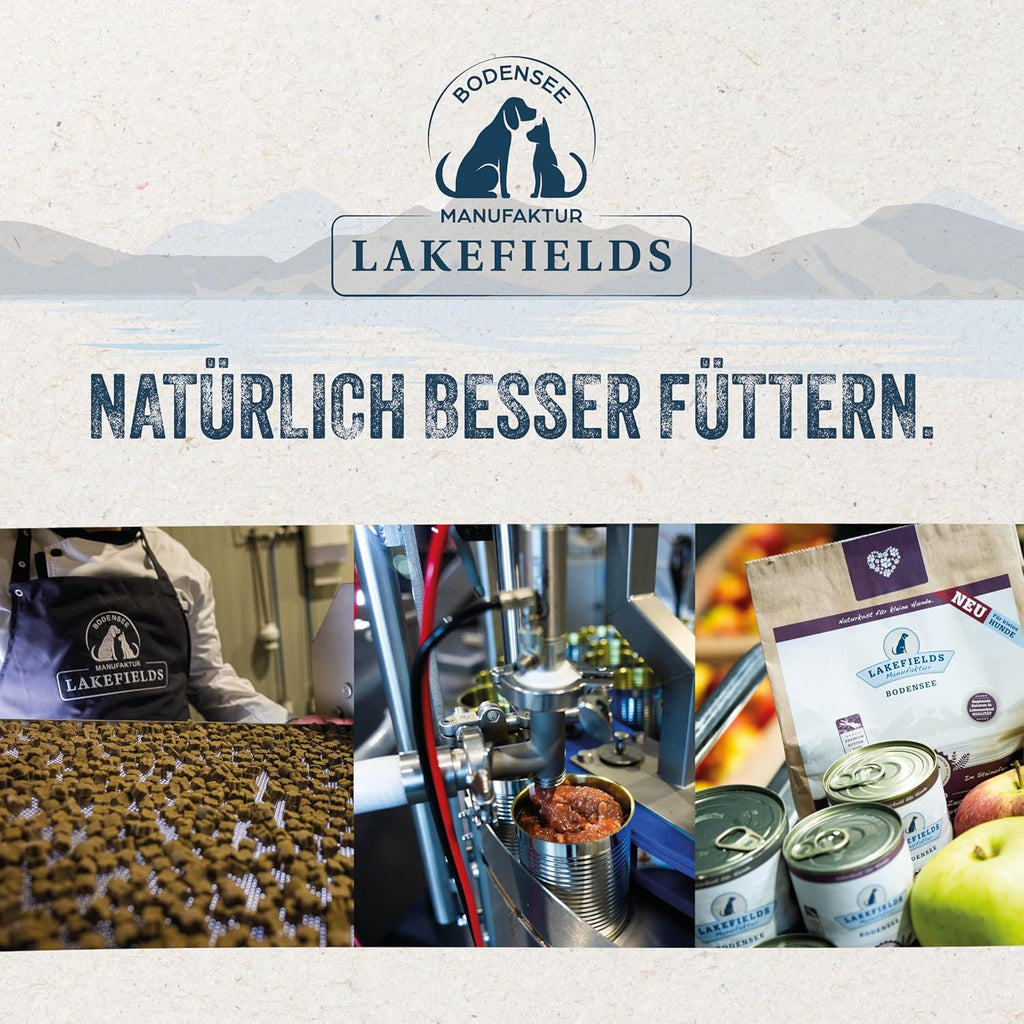 Lakefields Hundefutter Nass Wild 6 x 400g 100% Muskelfleisch getreidefrei