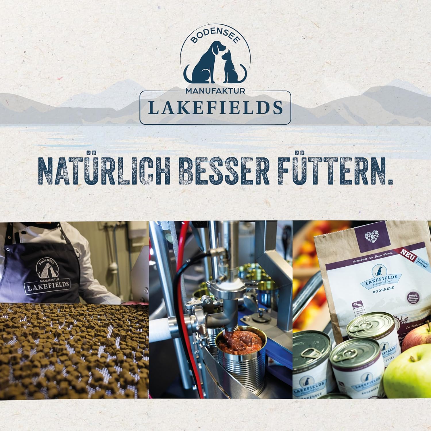 Lakefields Hundefutter Nass Wild 6 x 400g 100% Muskelfleisch getreidefrei
