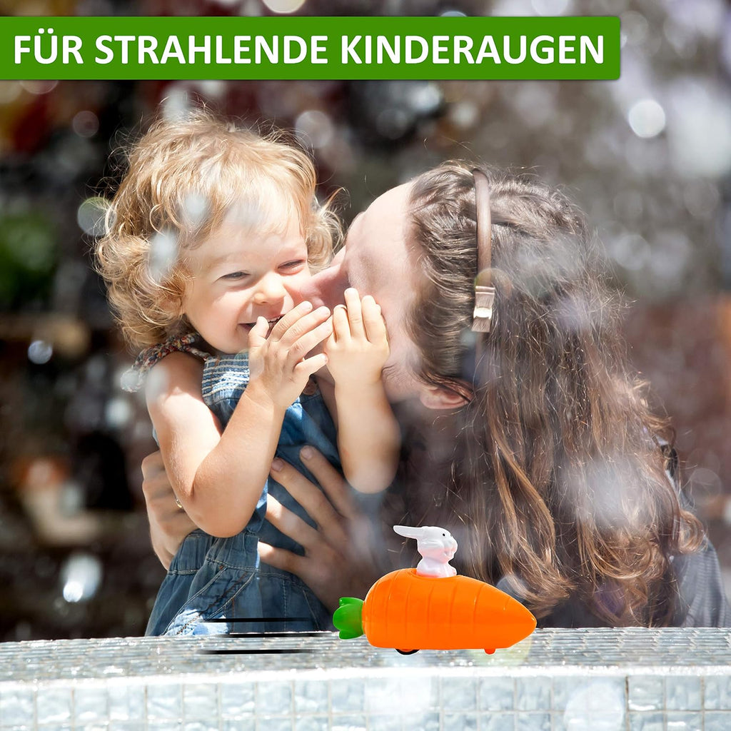 4er Set Aufziehbare Osterhasen mit Karotte Spielzeug Wind-up