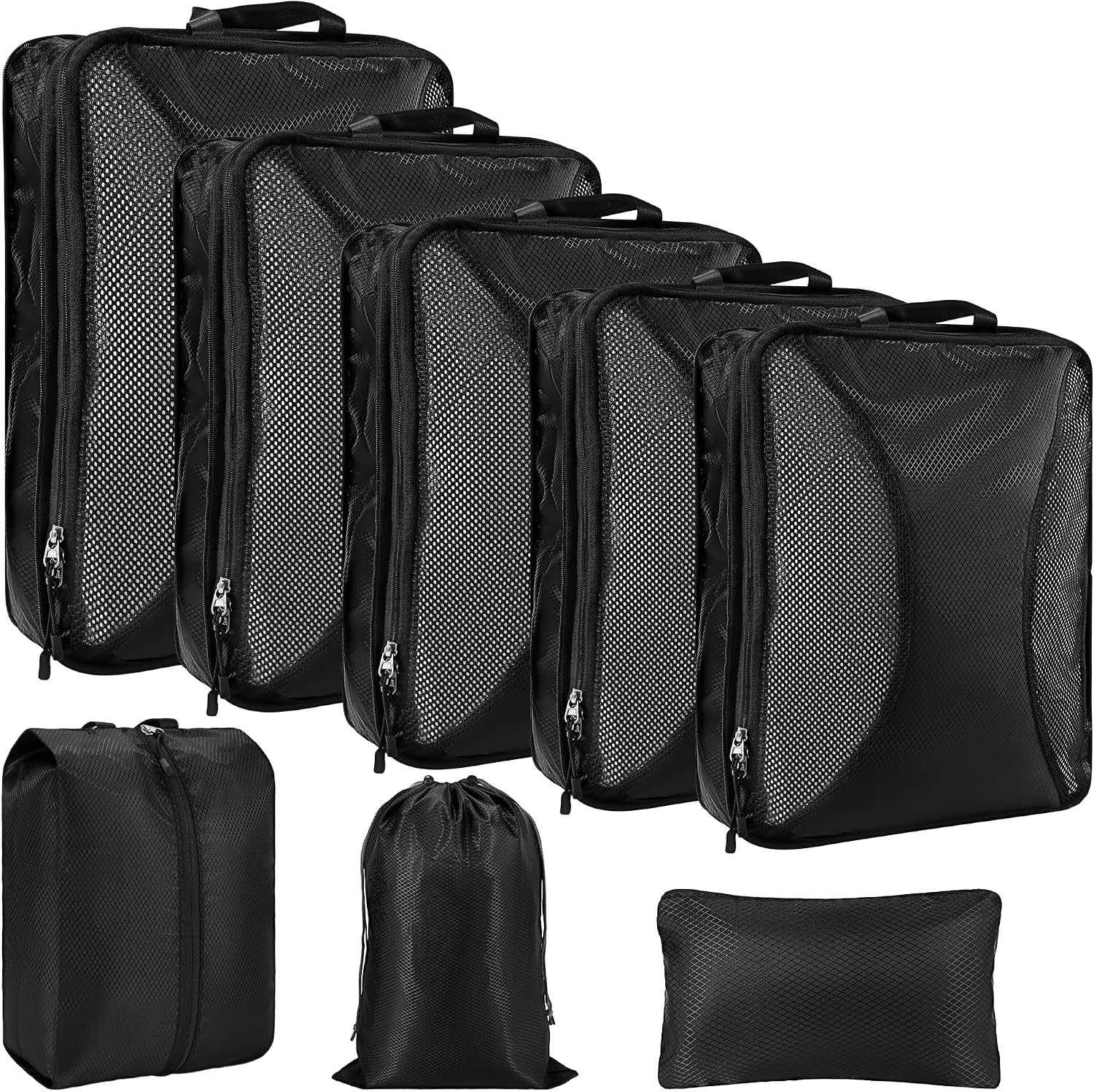 Koffer Organizer Set 8-teilig Kompressions Packing Cubes Reisegepaeck