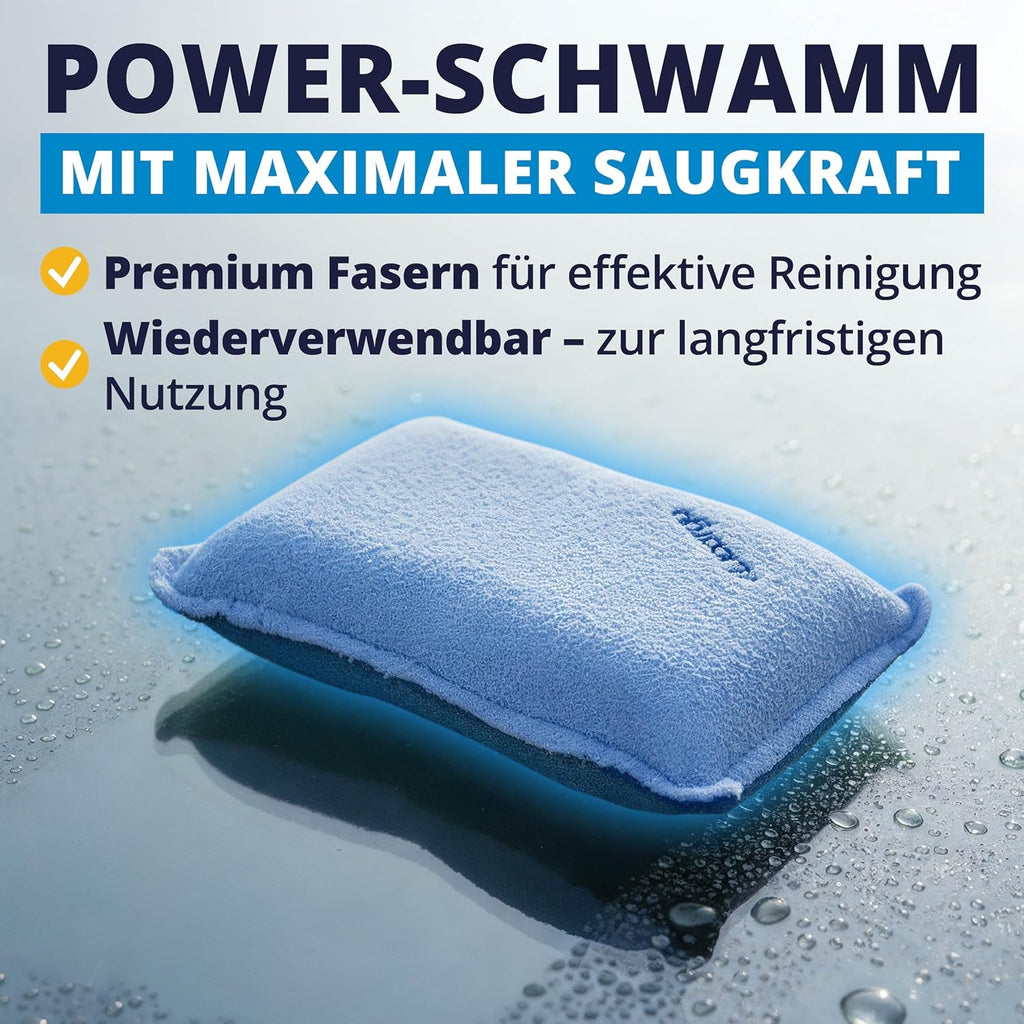 LICARGO Mikrofaser Scheibenschwamm 2in1 Antibeschlag Streifenfrei