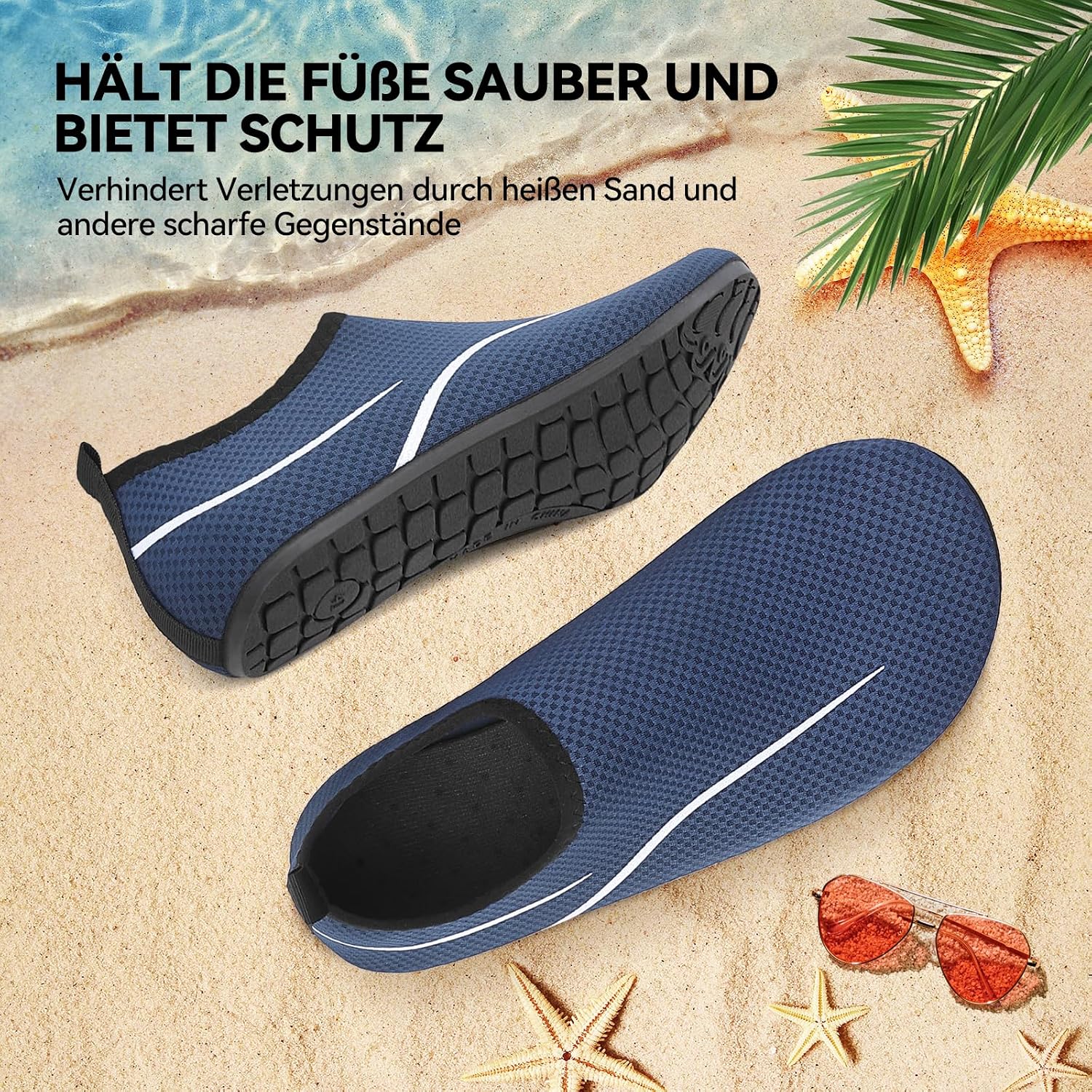 VOLHAL Wasserschuhe Unisex - Badeschuhe Strandschuhe Quick‑Dry fuer Damen/Herren