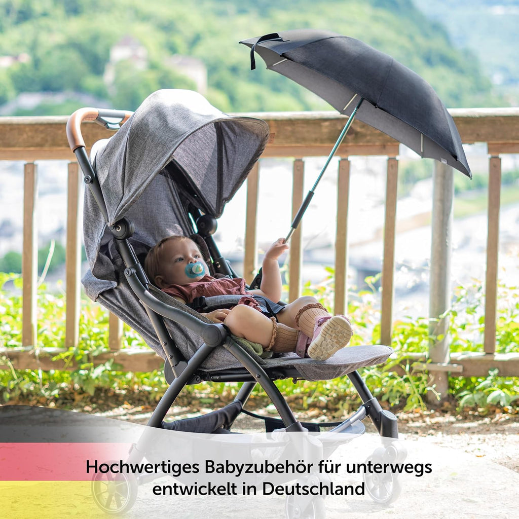 Zamboo Sonnenschirm UV50+ Kinderwagen Buggy 73 cm, flexibel, Universalhalterung