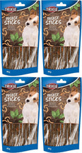Trixie Hundeleckerli Insekten Snack Sticks mit Mehlwuermern 80g Packung mit 4
