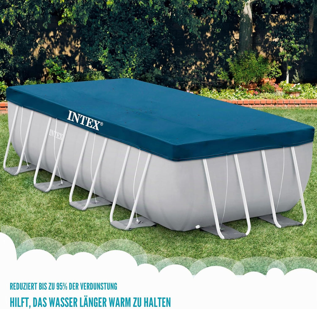 Intex Abdeckplane rechteckig 389 x 184 cm fuer Frame Pool Winter Sommer