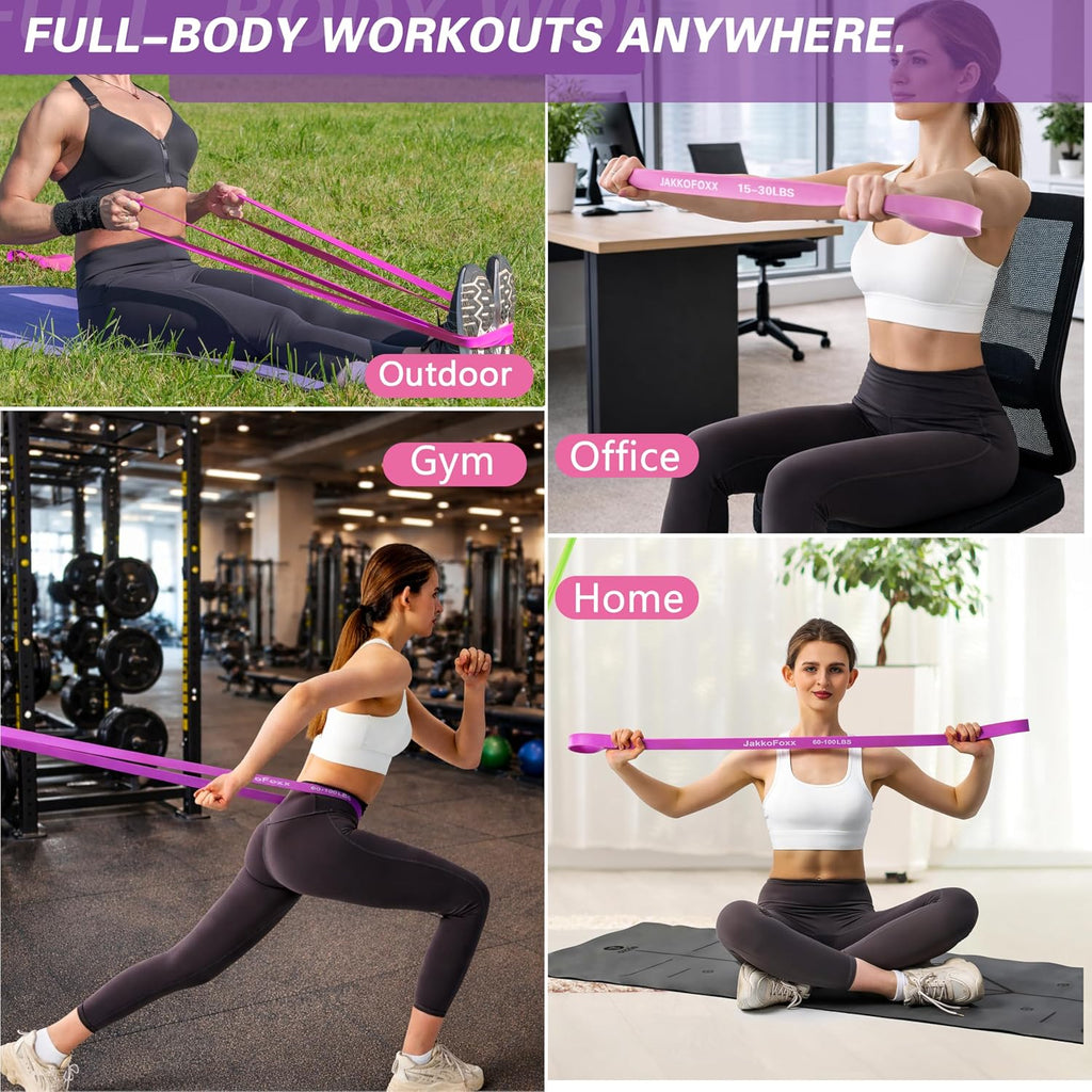 Fitnessbaender 4er Set Widerstandsband Dehnband Training Muskelaufbau