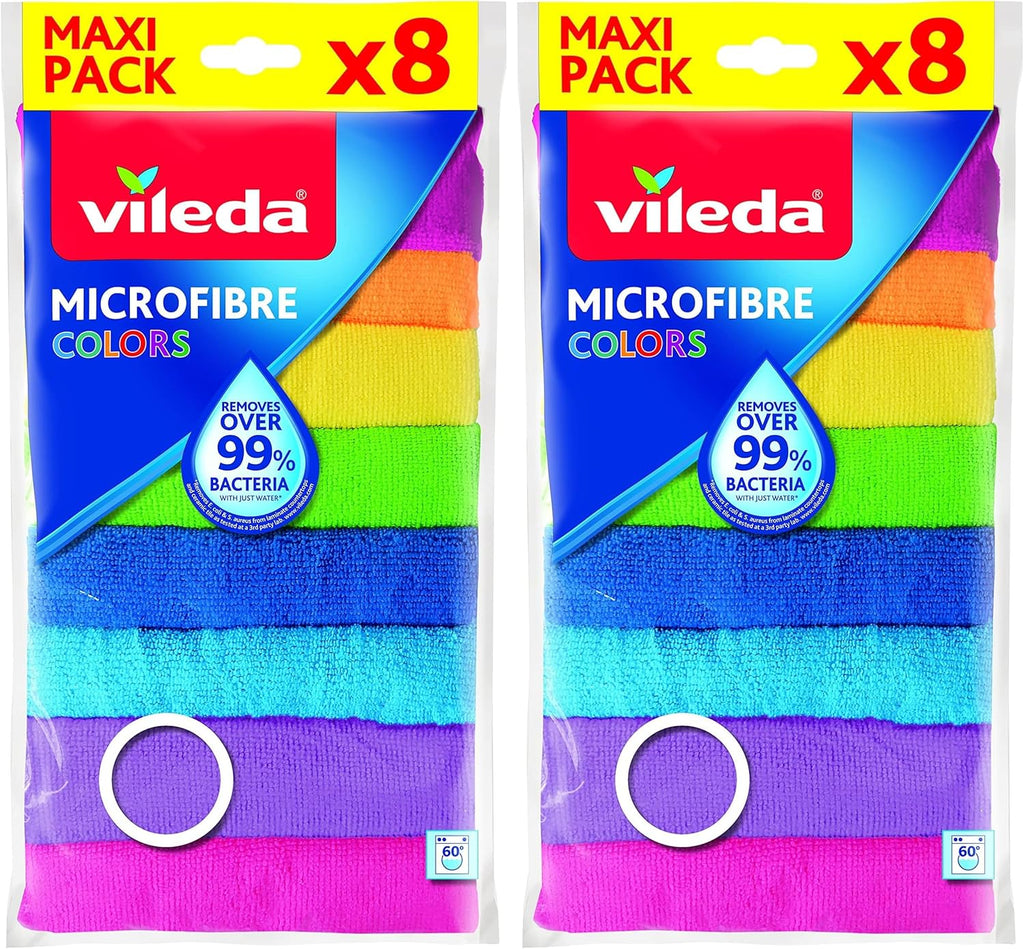 Vileda Mikrofasertuecher Colors Allzwecktuecher 9er Pack Reinigungstuecher