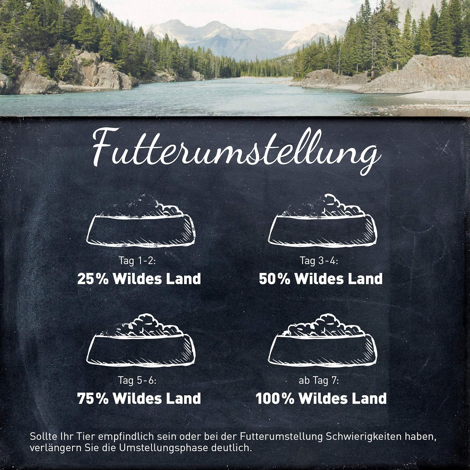 WILDES LAND Wild Trockenfutter 12 kg fuer ausgewachsene Hunde mit hohem Fleischanteil