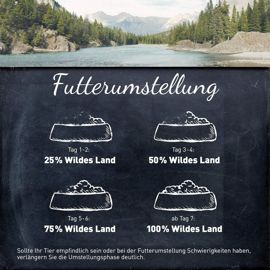 WILDES LAND Nassfutter Hund Truthahn 6x400g getreidefrei Alleinfutter