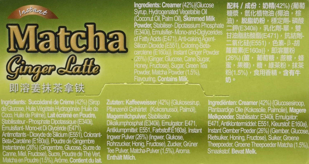 Instant Matcha Ingwer Latte Pulver 10 x, verschiedene Sorten