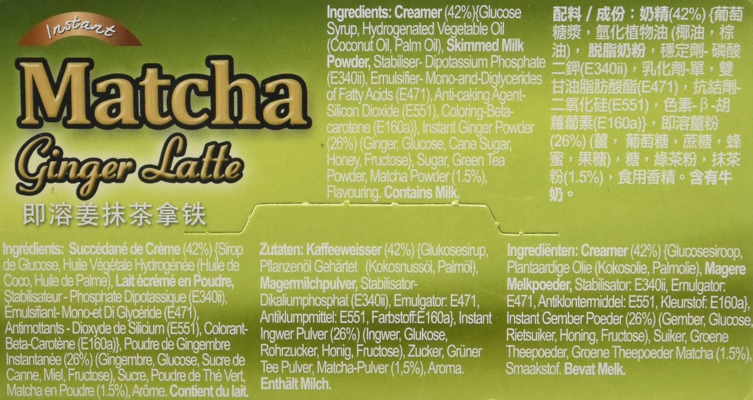 Instant Matcha Ingwer Latte Pulver 10 x, verschiedene Sorten