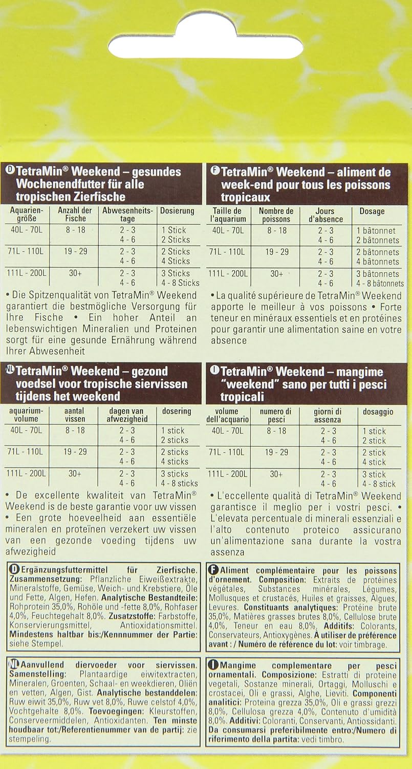 TetraMin Weekend Futtersticks Wochenendfutter fuer Zierfische