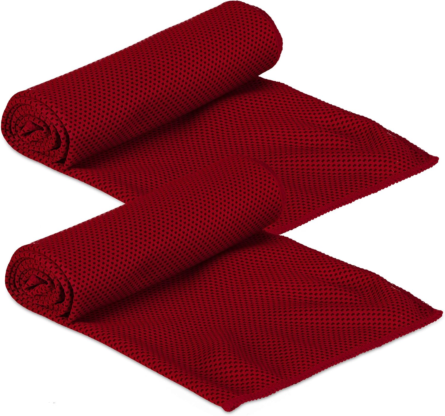 Relaxdays Kuehlhandtuch 2er Pack Mikrofaser 90 x 30 cm kuehlendes Sporttuch