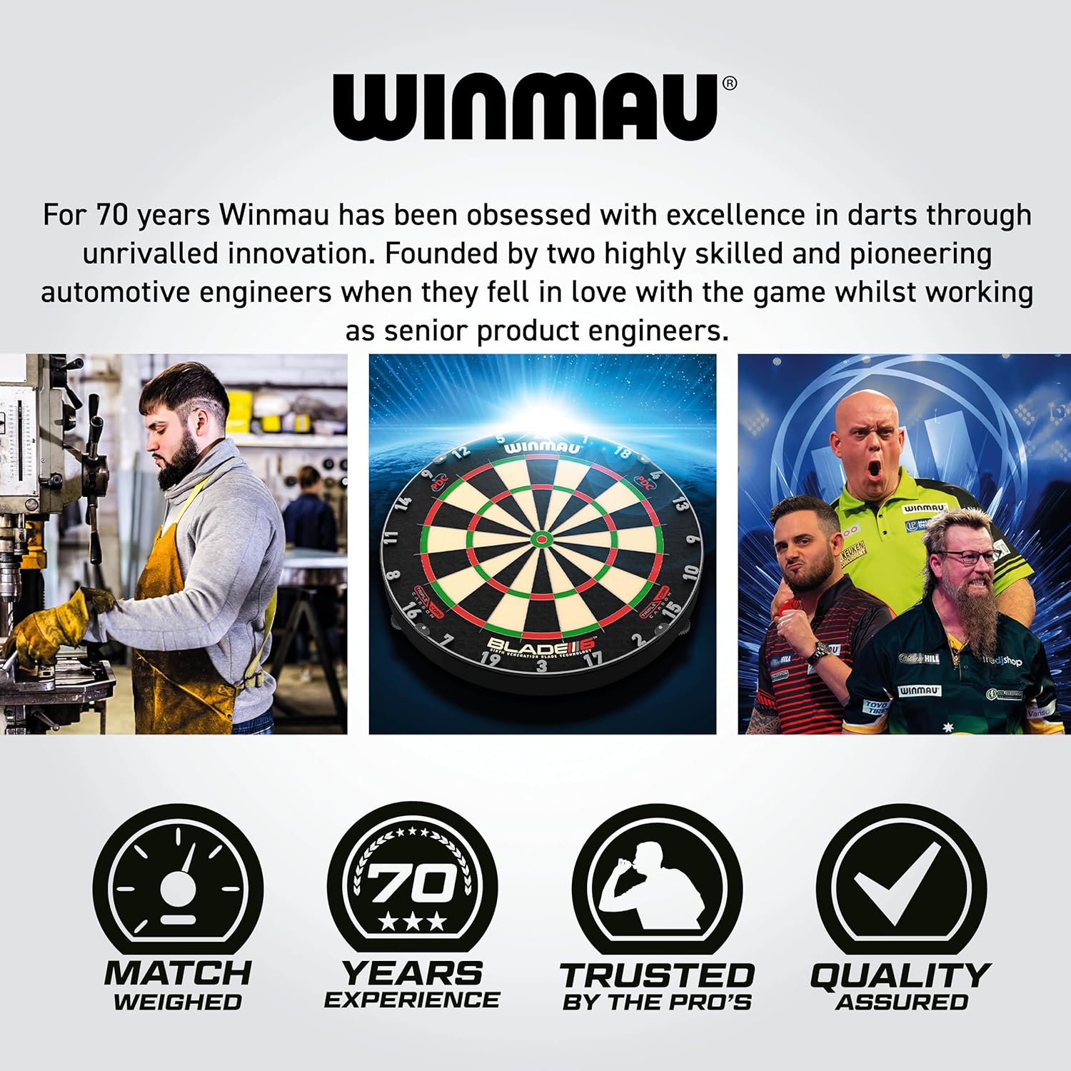 Winmau Cadet Twinset Steeldarts 19 g Set mit Flights und Schaeften