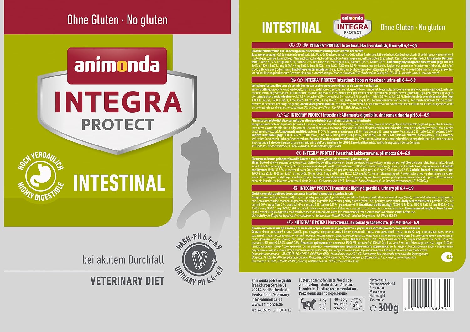 animonda INTEGRA PROTECT Urinary Katzenfutter Diaet bei Harnsteinen ve