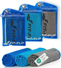Fit-Flip Kuehlhandtuch 3er Set Mikrofaser Nackenkuehlung Sport