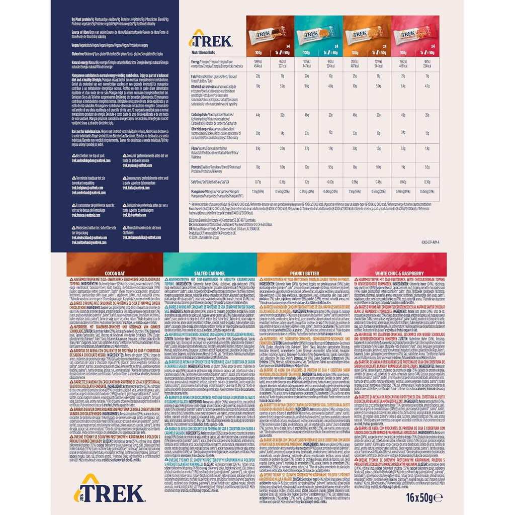 JB’S TREK Protein-Haferriegel Mixbox 16 x 50 g vegan glutenfrei