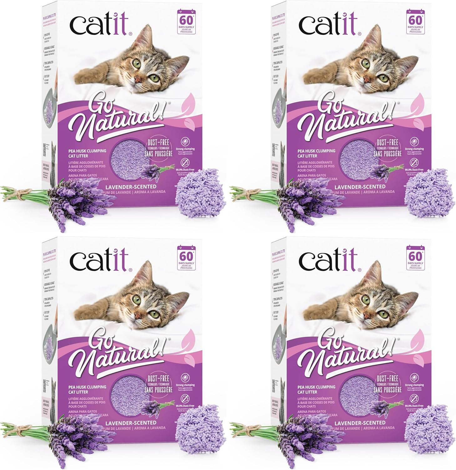 Catit Go Natural Katzenstreu 2,8kg klumpend Lavendel verschiedene Sorten