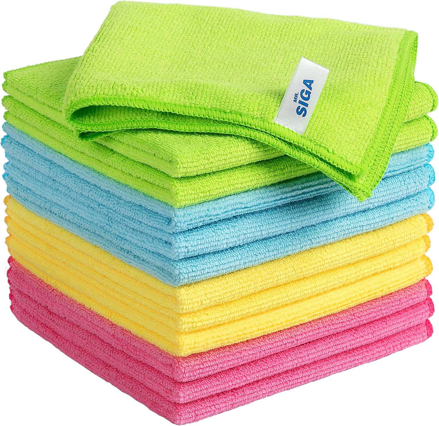 MR.SIGA Mikrofasertuecher 50er Set 30x30 cm Reinigungstuecher Haushalt